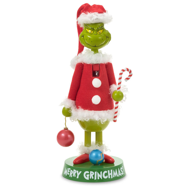 hallmark Dr. Seuss's How the Grinch Stole Christmas ™ Grinch in Santa Suit Nutcracker Figurine 12"