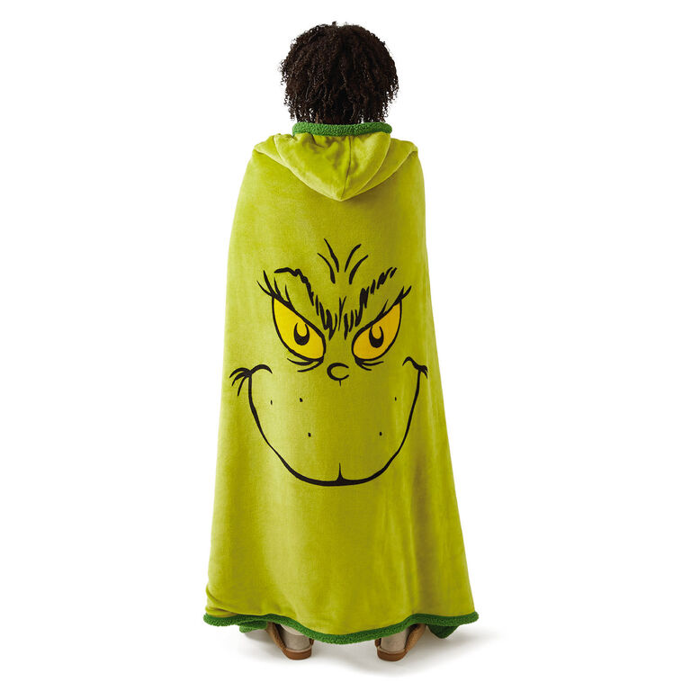 Hallmark Dr. Seuss's How The Grinch Stole Christmas ™ Grinch Hooded Blanket 70x50