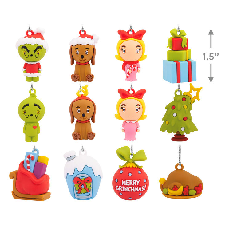 Hallmark Dr. Seuss's How The Grinch Stole Christmas ™ Hallmark Countdown Calendar Paper Tree Set With 12 Mini Ornaments