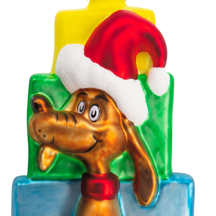 Hallmark Dr. Seuss's How The Grinch Stole Christmas ™ Max With Presents Blown Glass Hallmark Ornament