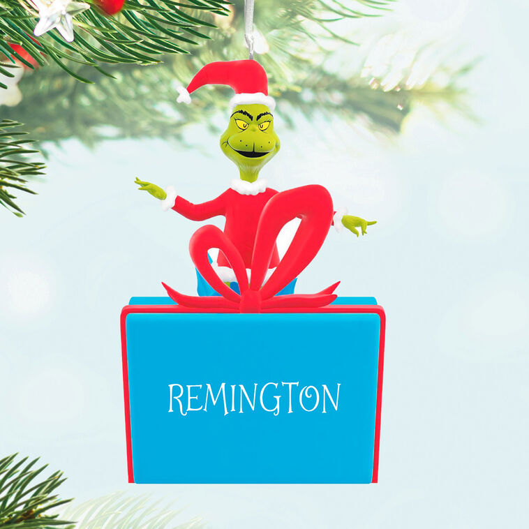 Hallmark Dr. Seuss's How The Grinch Stole Christmas ™ On Present Personalized Ornament Custom Text
