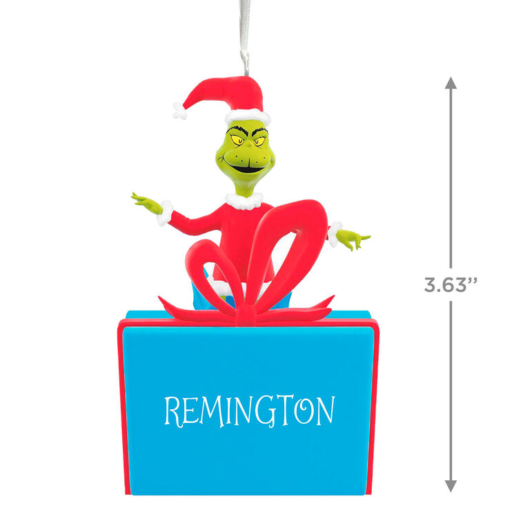 Hallmark Dr. Seuss's How The Grinch Stole Christmas ™ On Present Personalized Ornament Custom Text