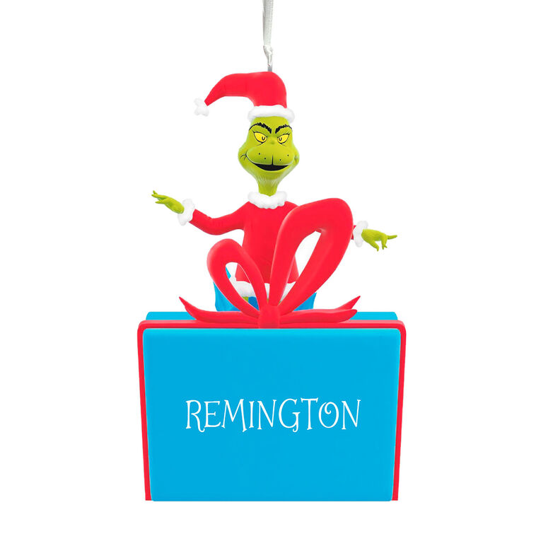 hallmark Dr. Seuss's How the Grinch Stole Christmas ™ on Present Personalized Ornament Custom Text