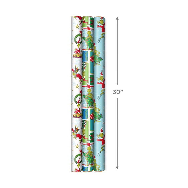 Hallmark Dr. Seuss™ Grinch 3-Pack Christmas Wrapping Paper Assortment 105 Sq. Ft