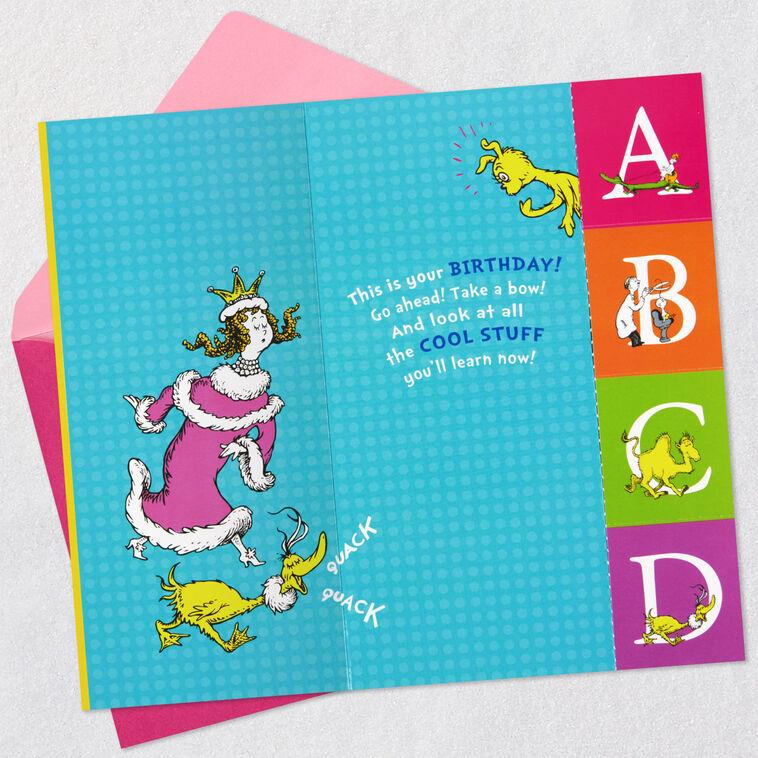 Hallmark Dr. Seuss™ No One You-er Than You Birthday Card For Granddaughter With Alphabet Flash Cards