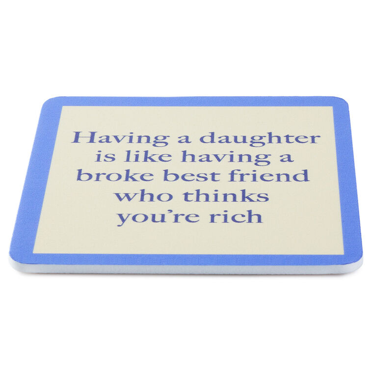 Hallmark Drinks On Me Broke Best Friend Funny Coaster