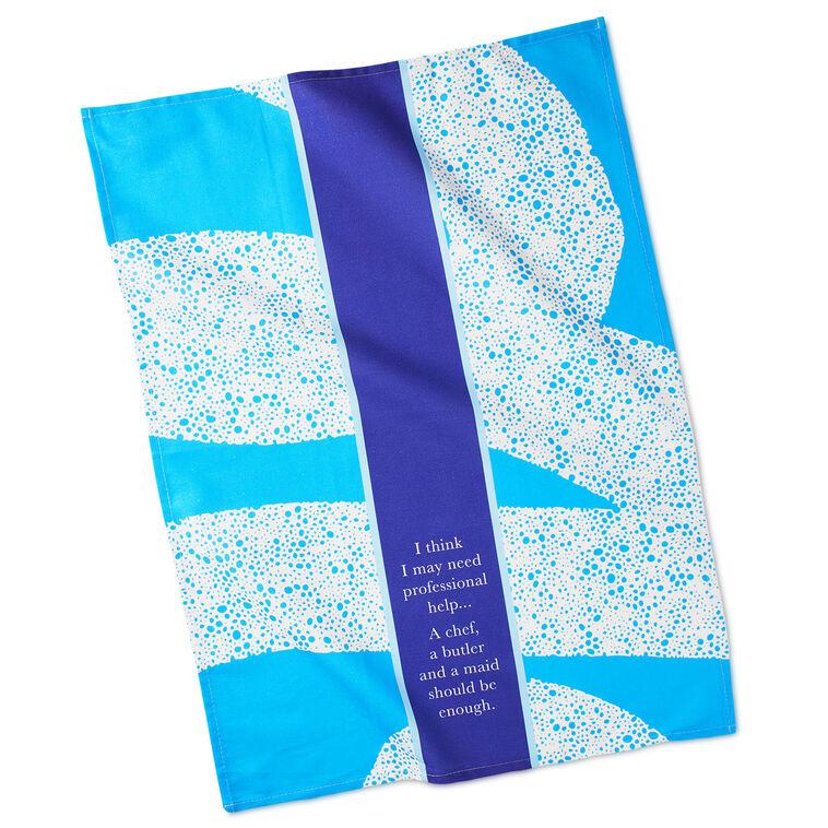 Hallmark Drinks On Me Professional Help Funny Dish Towel