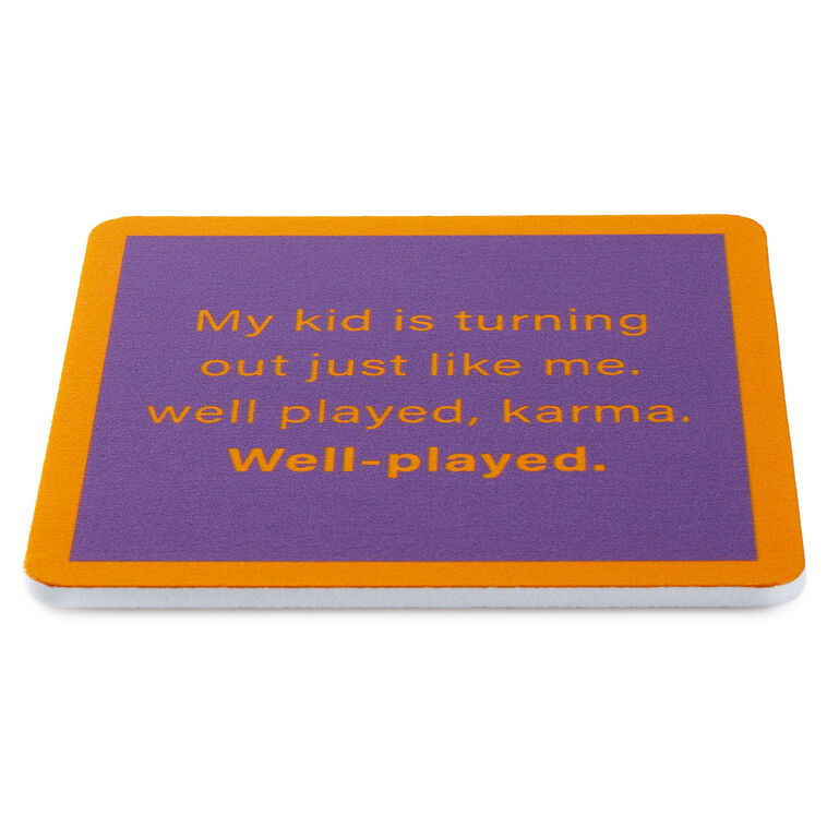 Hallmark Drinks On Me Well Played Karma Funny Coaster