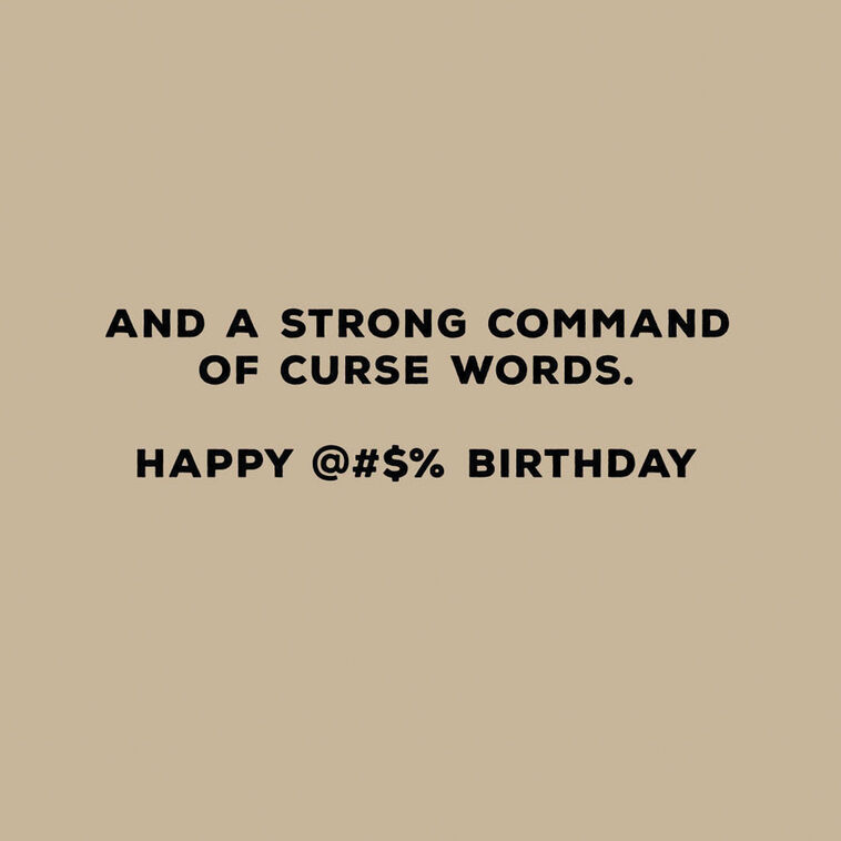 Hallmark Duct Tape And Curse Words Gift Card Greeting Funny Birthday Card