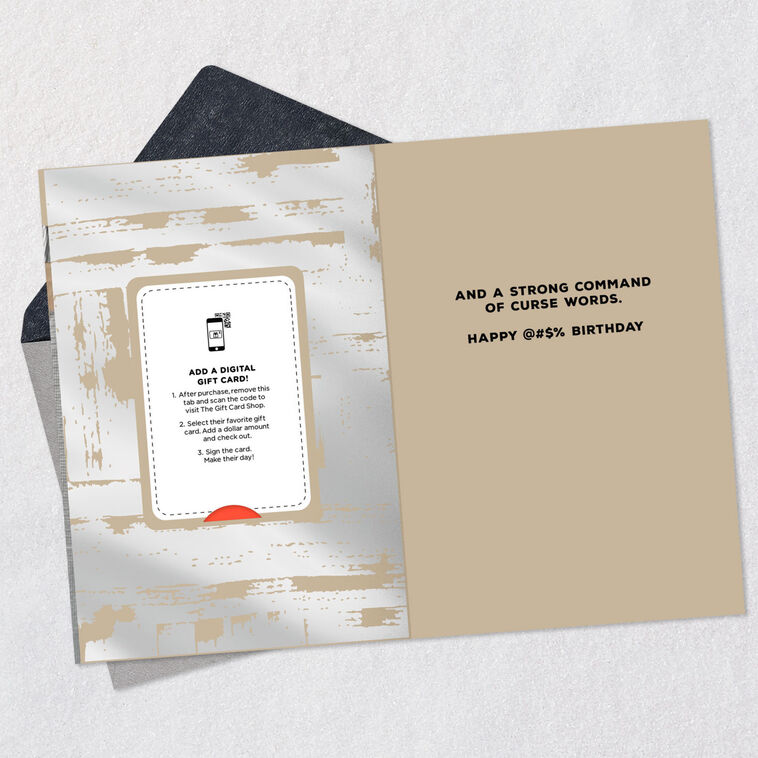 Hallmark Duct Tape And Curse Words Gift Card Greeting Funny Birthday Card