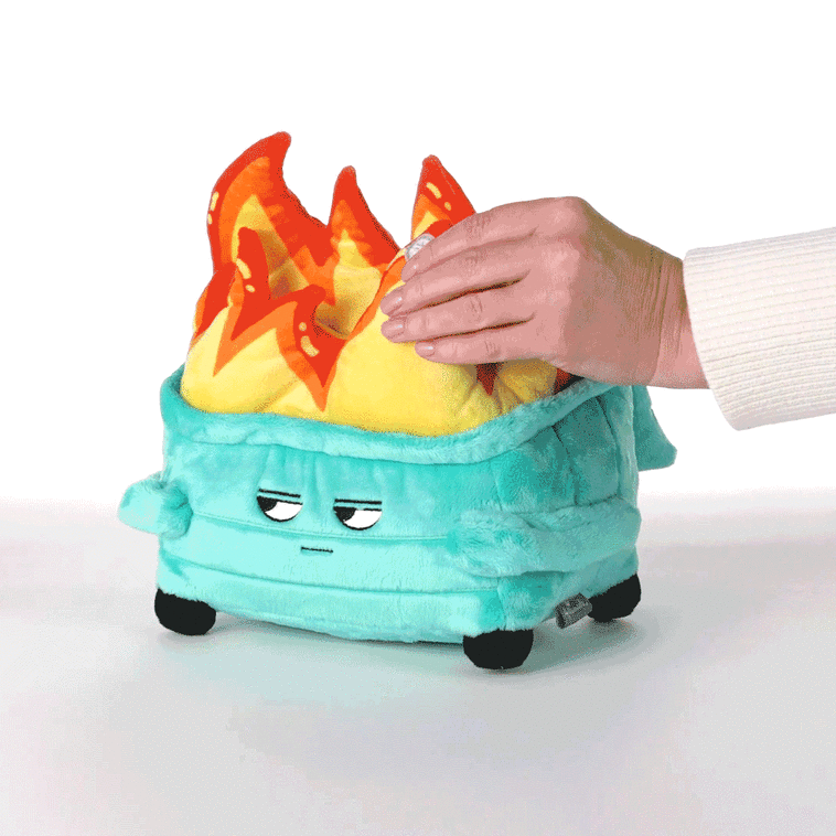 Hallmark Dumpster Fire Plush With Sound And Motion 9.75"