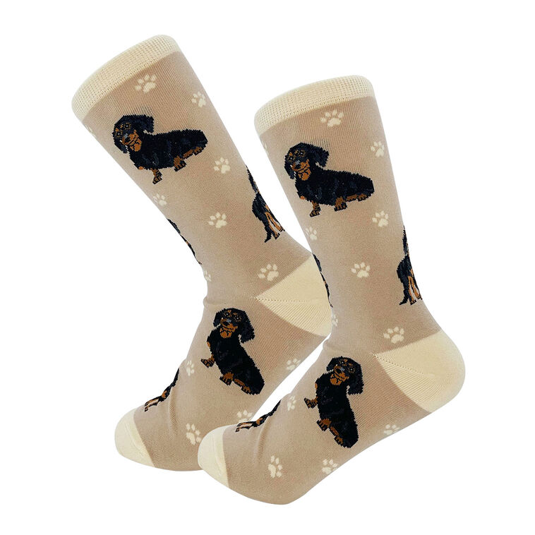 hallmark E&S Pets Black Dachshund Novelty Crew Socks