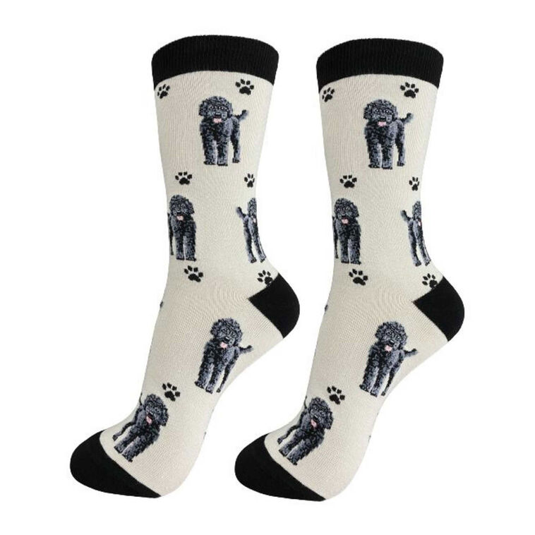 hallmark E&S Pets Black Labradoodle Novelty Crew Socks