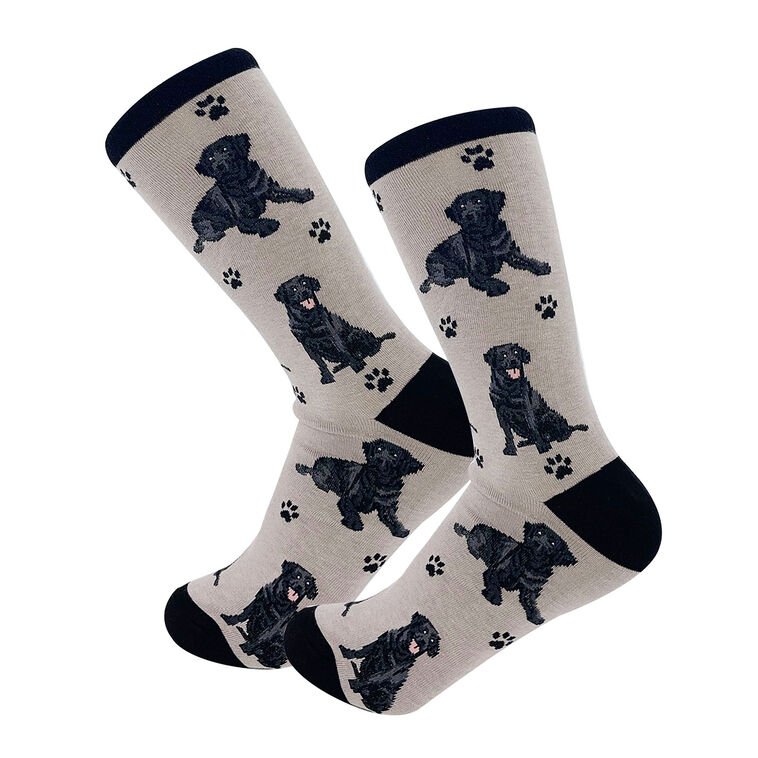 hallmark E&S Pets Black Labrador Novelty Crew Socks