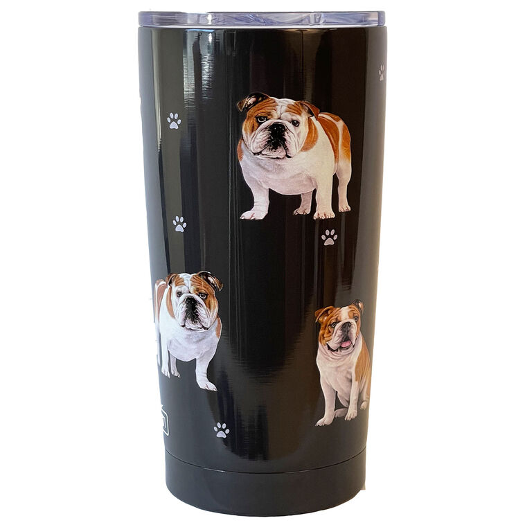 hallmark E&S Pets Bulldog Stainless Steel Tumbler 20 oz