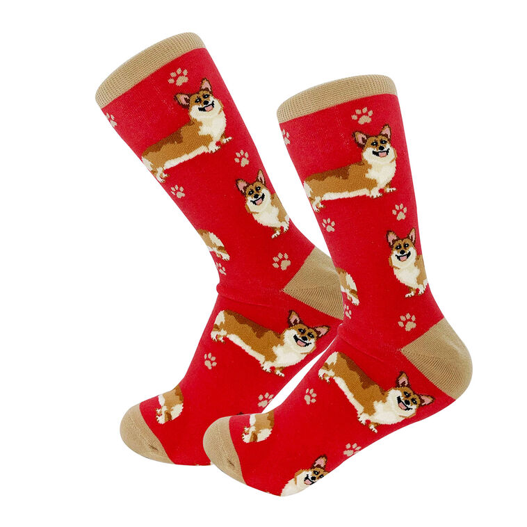 hallmark E&S Pets Cardigan Welsh Corgi Novelty Crew Socks