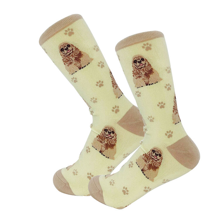 hallmark E&S Pets Cocker Spaniel Novelty Crew Socks