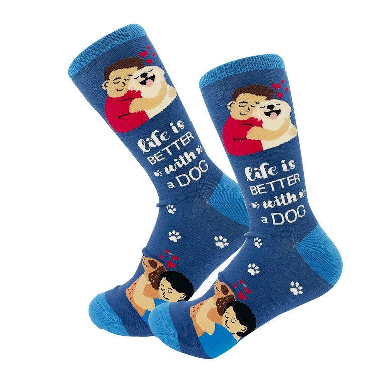 hallmark E&S Pets Life Is Better With a Dog Novelty Crew Socks