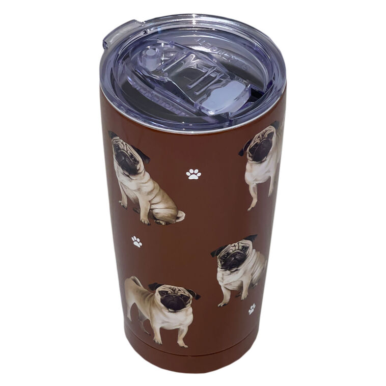 Hallmark E&S Pets Pug Stainless Steel Tumbler 20 Oz