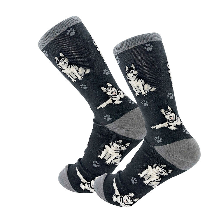 hallmark E&S Pets Siberian Husky Novelty Crew Socks