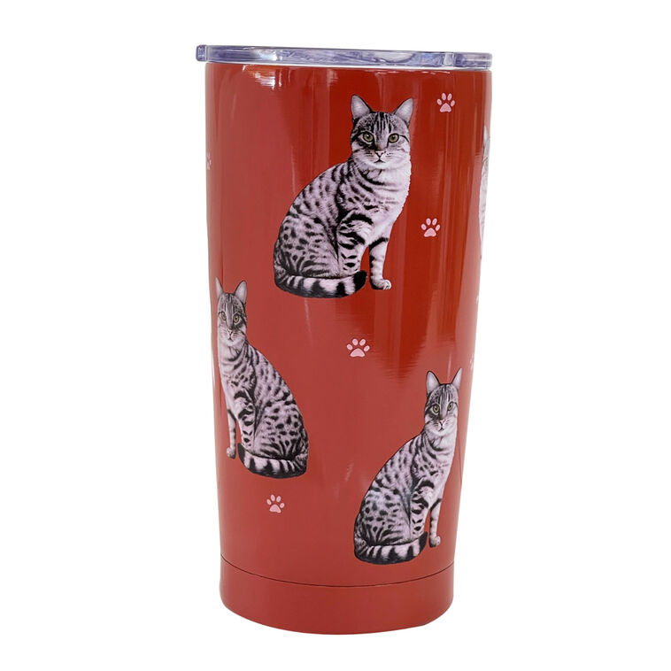 hallmark E&S Pets Silver Tabby Cat Stainless Steel Tumbler 20 oz