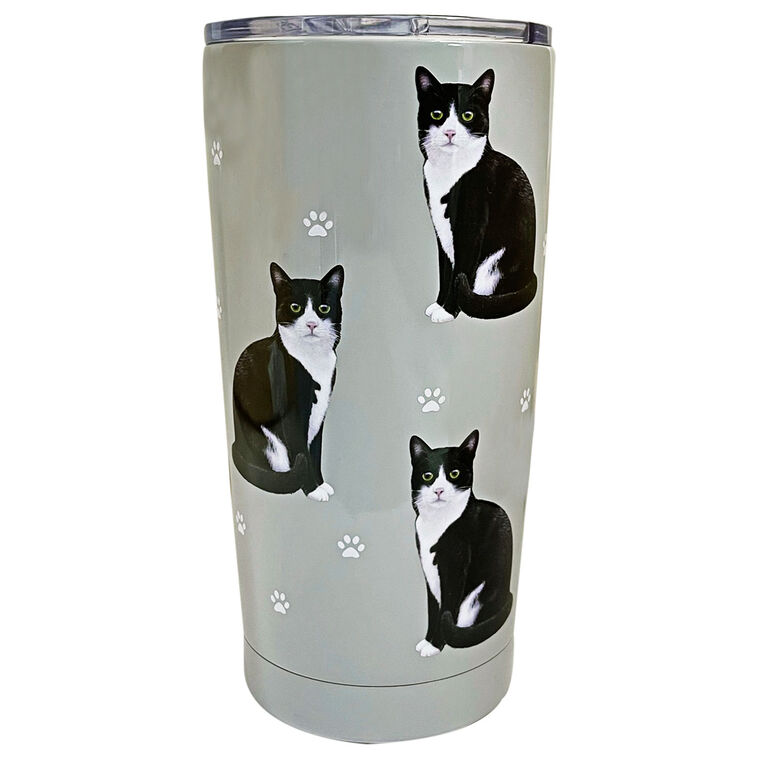 hallmark E&S Pets Tuxedo Cat Stainless Steel Tumbler 20 oz