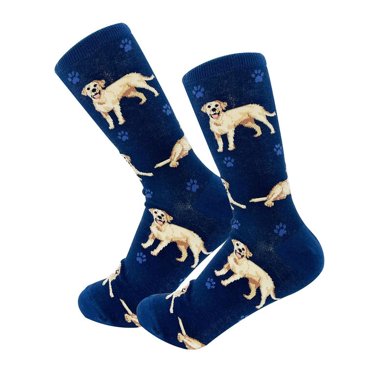 hallmark E&S Pets Yellow Labrador Novelty Crew Socks
