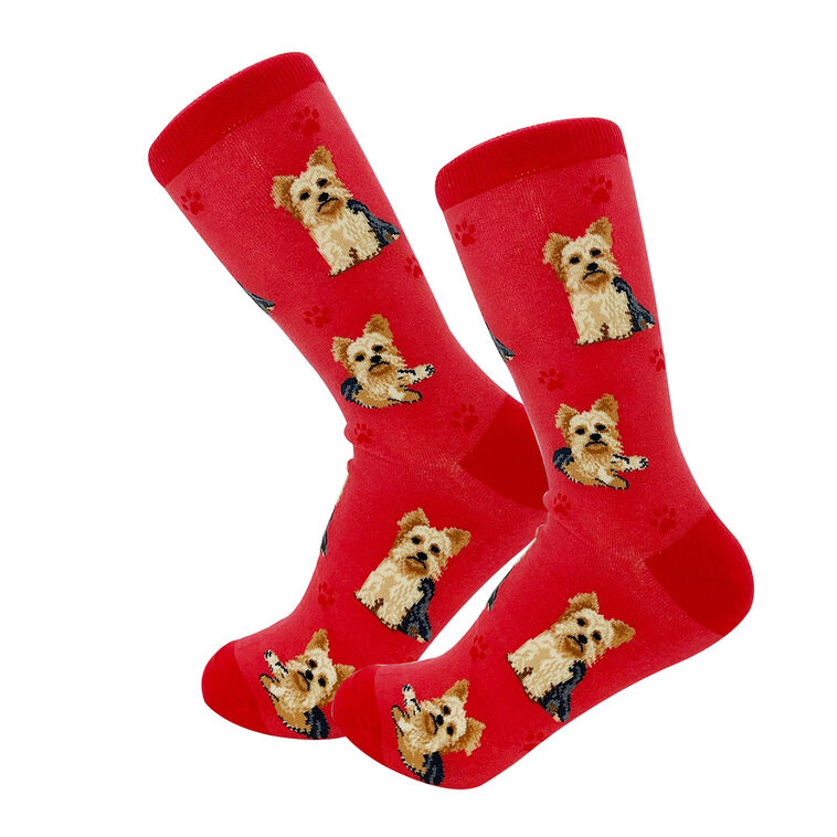 hallmark E&S Pets Yorkshire Terrier Novelty Crew Socks