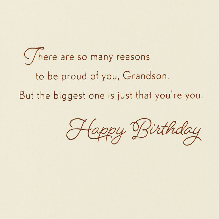 Hallmark Easy To Be Proud Of You Birthday Card For Grandson