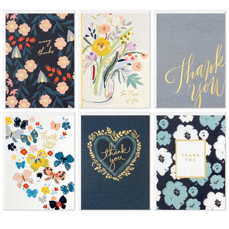 Hallmark Elegant Florals Boxed Blank Thank-You Notes Assortment Pack Of 48