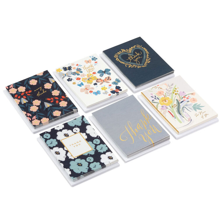 hallmark Elegant Florals Boxed Blank Thank-You Notes Assortment Pack of 48