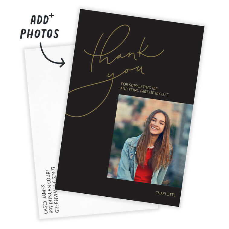 Hallmark Elegant Handwritten Flat Graduation Thank-You Card