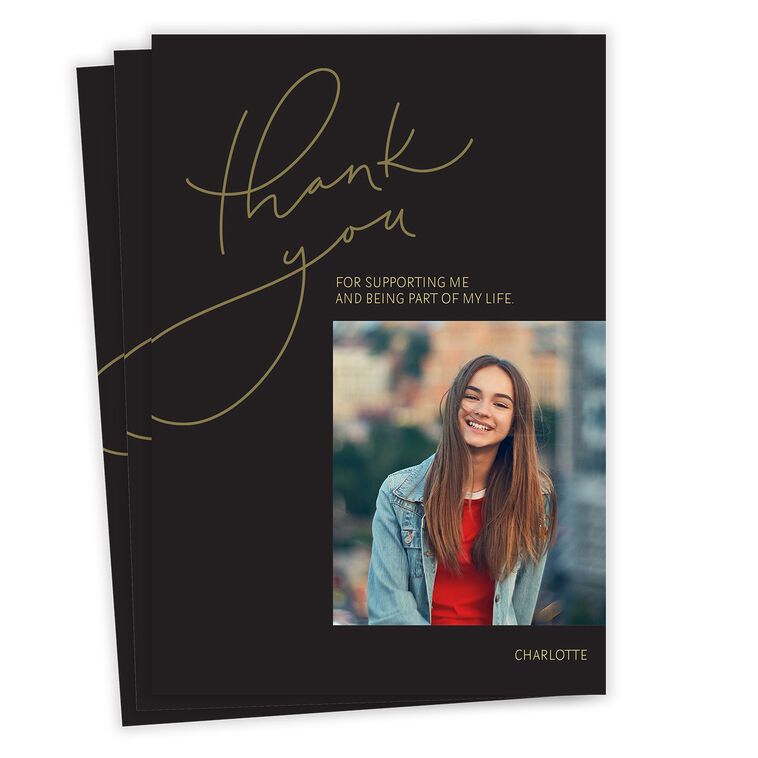 hallmark Elegant Handwritten Flat Graduation Thank-You Card