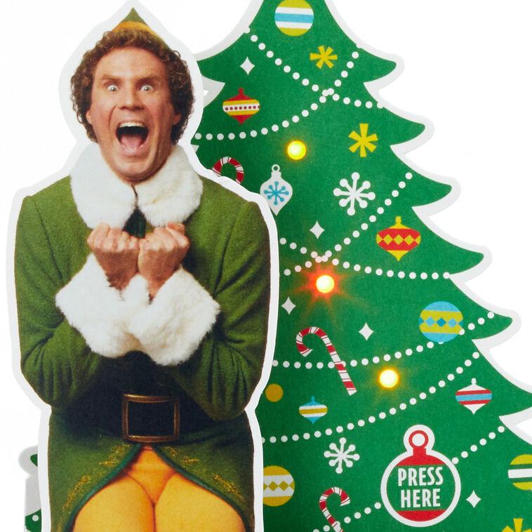Hallmark Elf Buddy The Elf™ 3D Pop-Up Christmas Card With Sound And Light