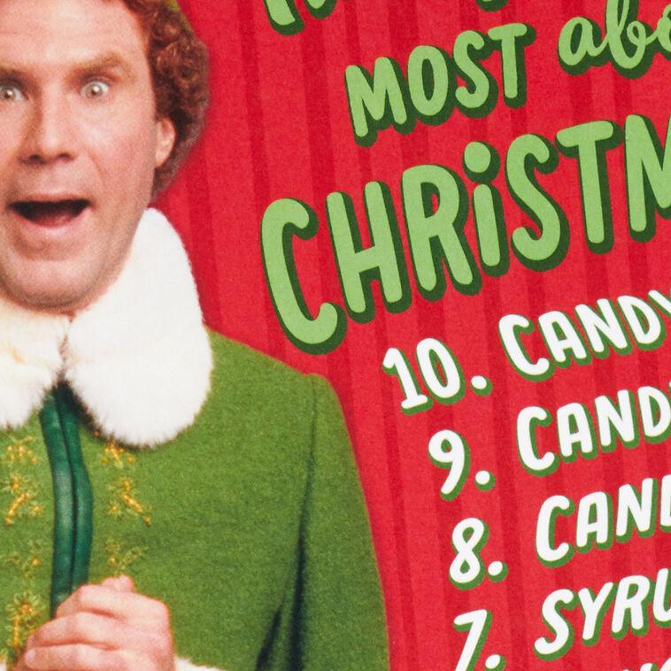 Hallmark Elf Buddy The Elf™ Things I Like Most Musical Pop-Up Christmas Card