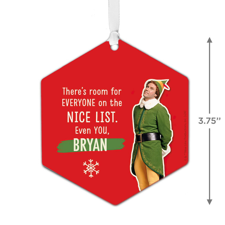 Hallmark Elf Metal Personalized Ornament Custom Text