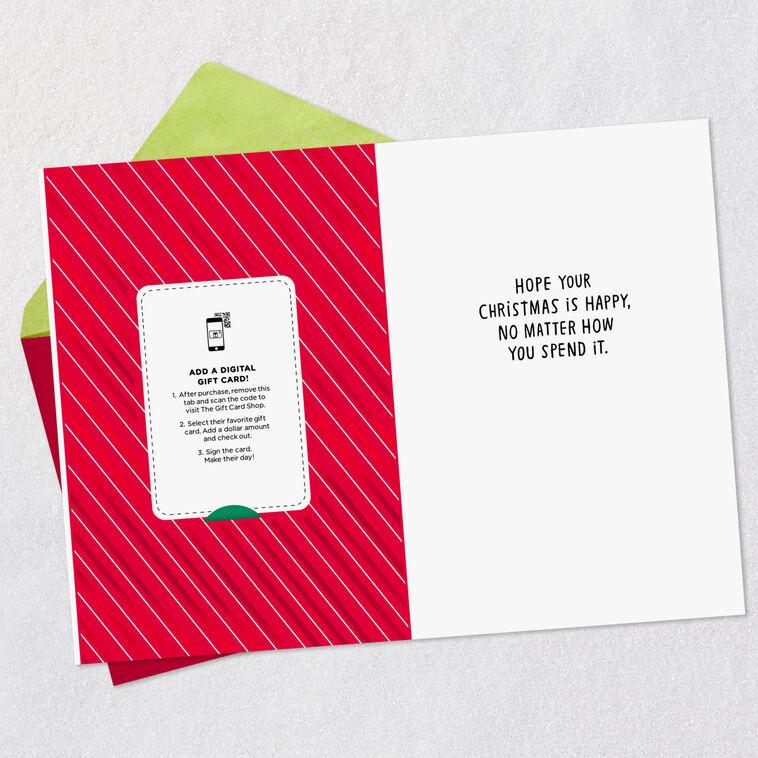 Hallmark Elves Then And Now Gift Card Greeting Funny Christmas Card