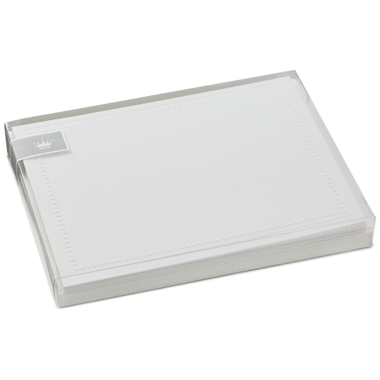 Hallmark Embossed Beaded Border Blank Note Cards Box Of 10