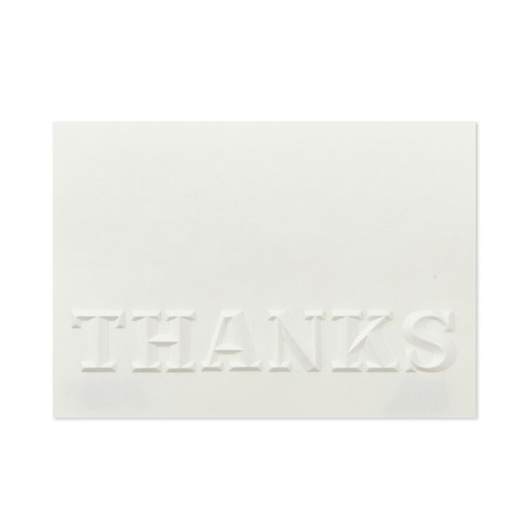 Hallmark Embossed Cream Blank Thank You Notes Box Of 8