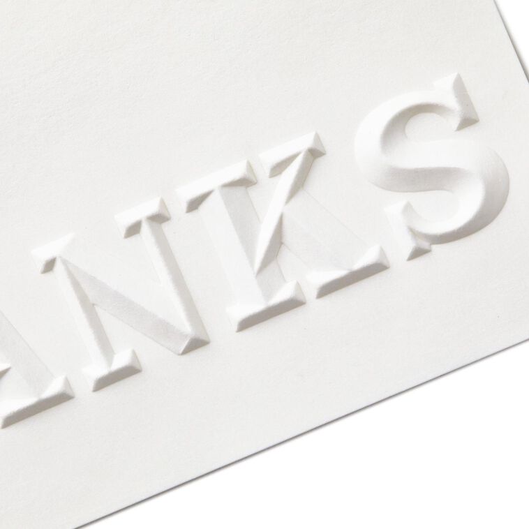 Hallmark Embossed Cream Blank Thank You Notes Box Of 8