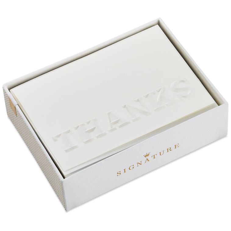 hallmark Embossed Cream Blank Thank You Notes Box of 8