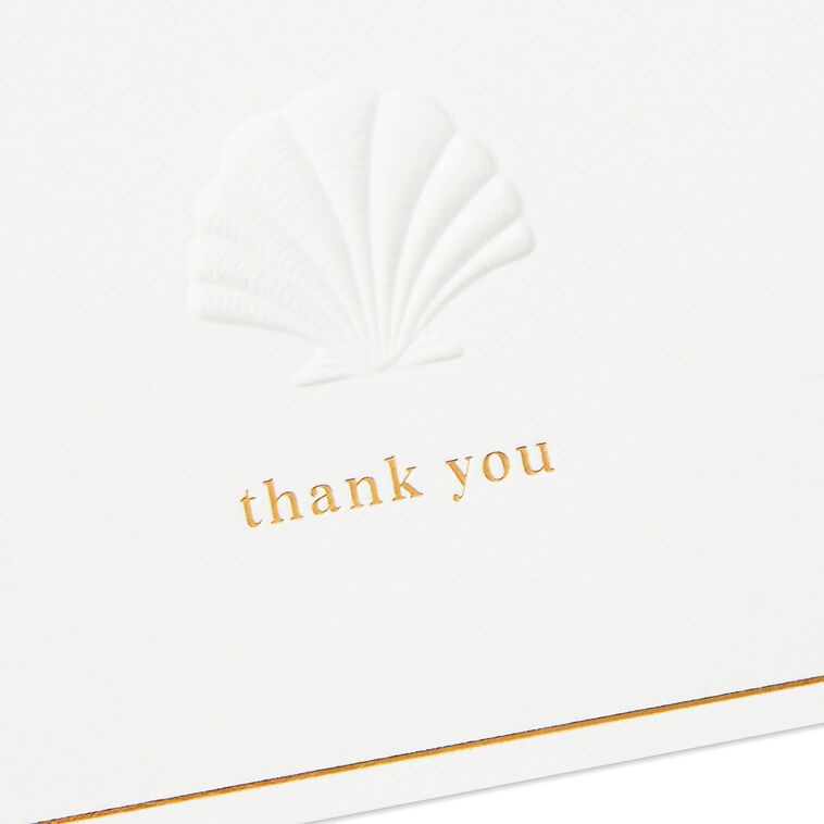 Hallmark Embossed Shell Blank Thank-You Notes Box Of 10
