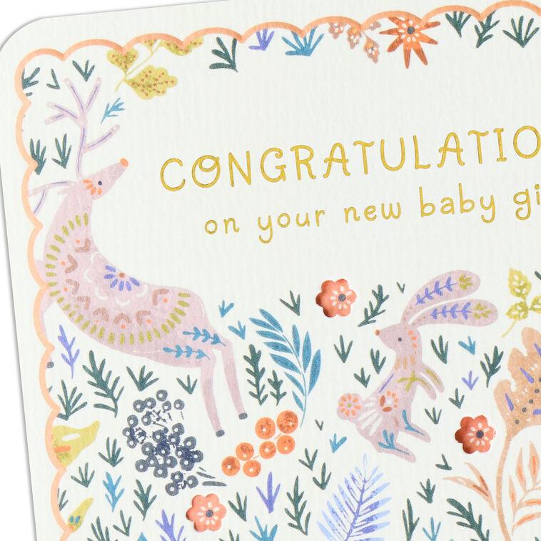 Hallmark Endless Wonder And Pure Joy New Baby Girl Card