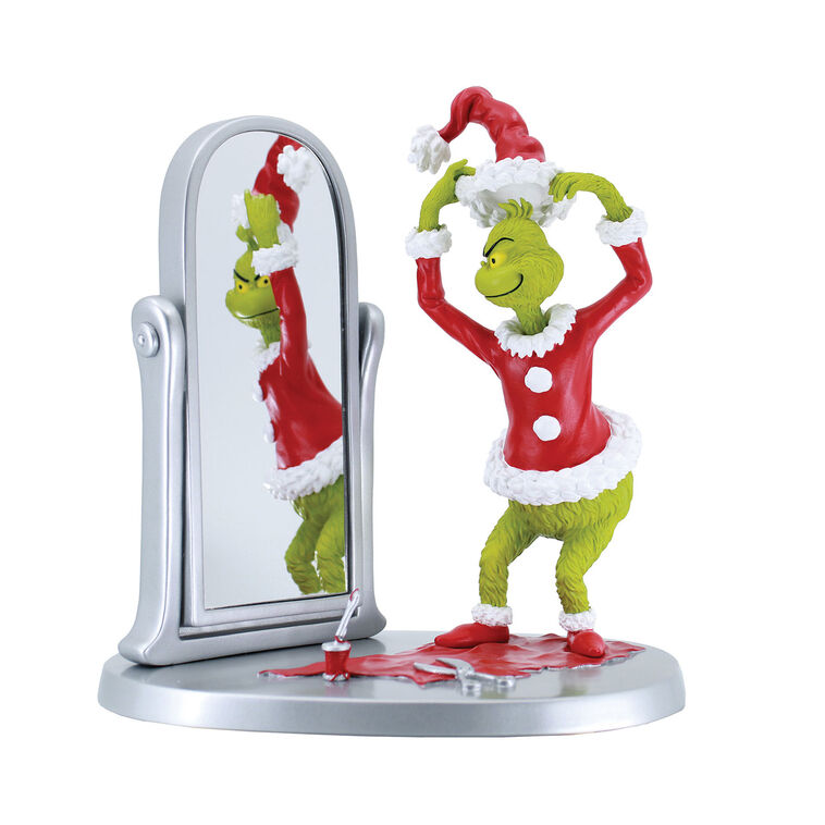 hallmark Enesco Dr. Seuss Grinch Posing at Mirror Figurine 7.3"