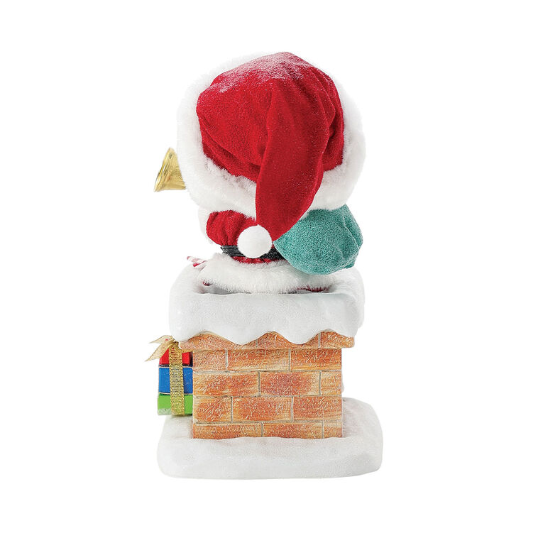 Hallmark Enesco Peanuts Santa Snoopy In Chimney Figurine 8"