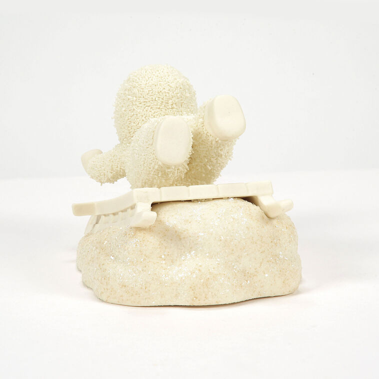 Hallmark Enesco Snowbabies Belly Sleddin' Baby Figurine 2.83"