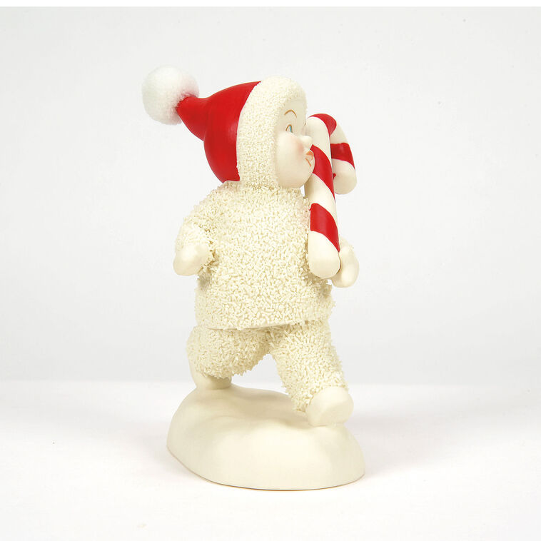 Hallmark Enesco Snowbabies Carrying A Candy Cane Figurine 4.13"