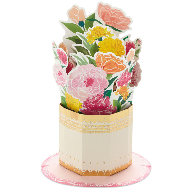 Hallmark Enjoy Every Beautiful Moment Flower Vase 3D Pop-Up Card