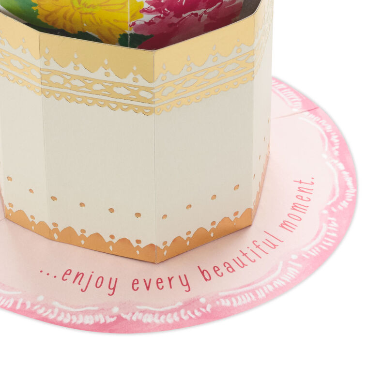 Hallmark Enjoy Every Beautiful Moment Flower Vase 3D Pop-Up Card