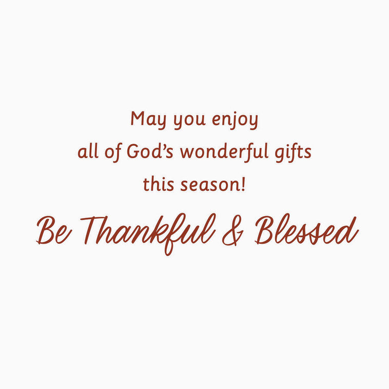 Hallmark Enjoy God's Wonderful Gifts Religious Thanksgiving Card